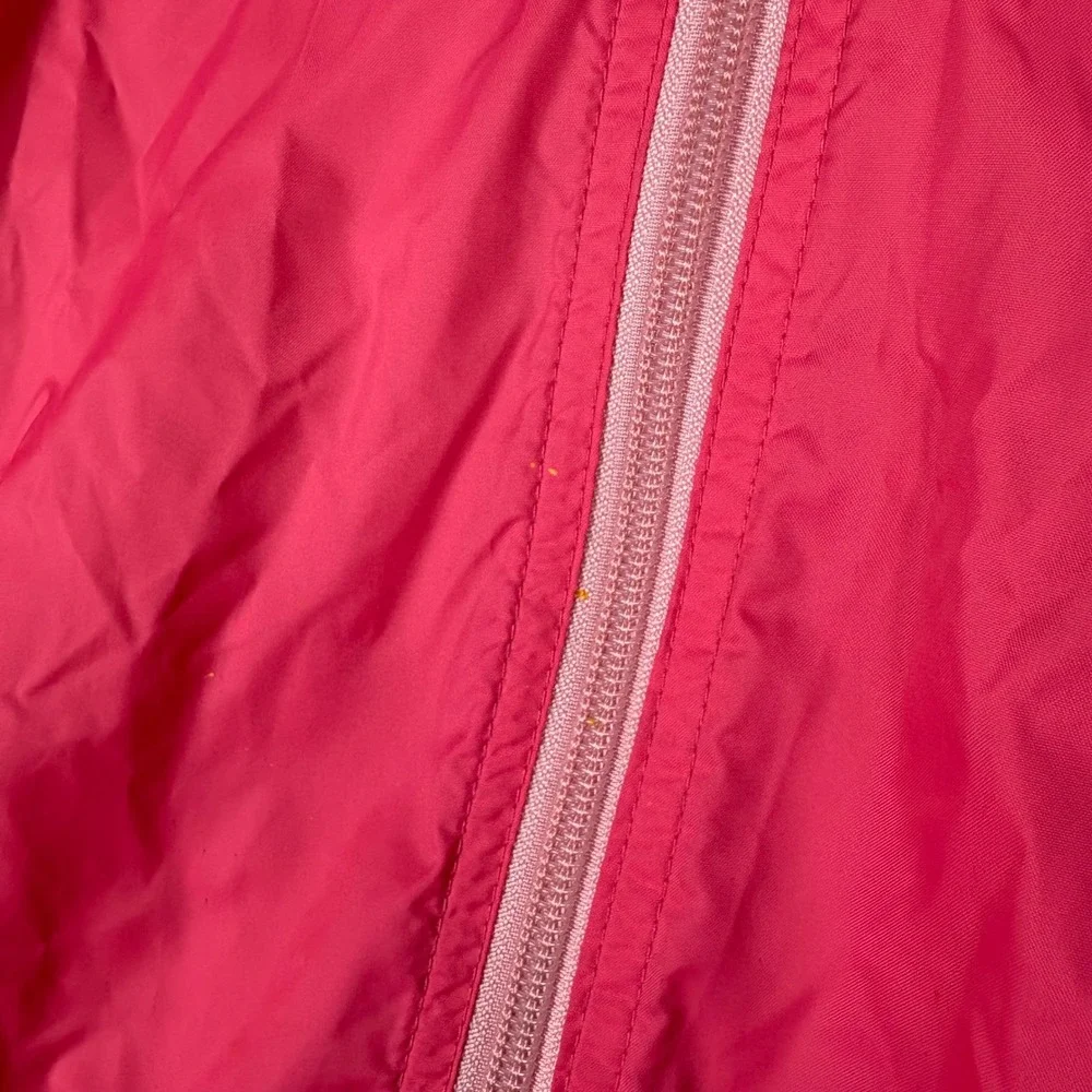 Columbia Girls Pink Hooded Windbreaker Jacket Size M 10/12 Full Zip Outdoor